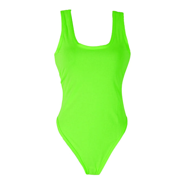 FLURO GREEN 80S LEOTARD SMALL/MEDIUM
